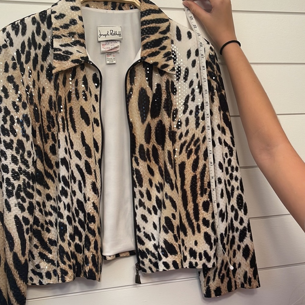 Joseph Ribkoff sequin Leopard Jacket - Picture 5 of 16